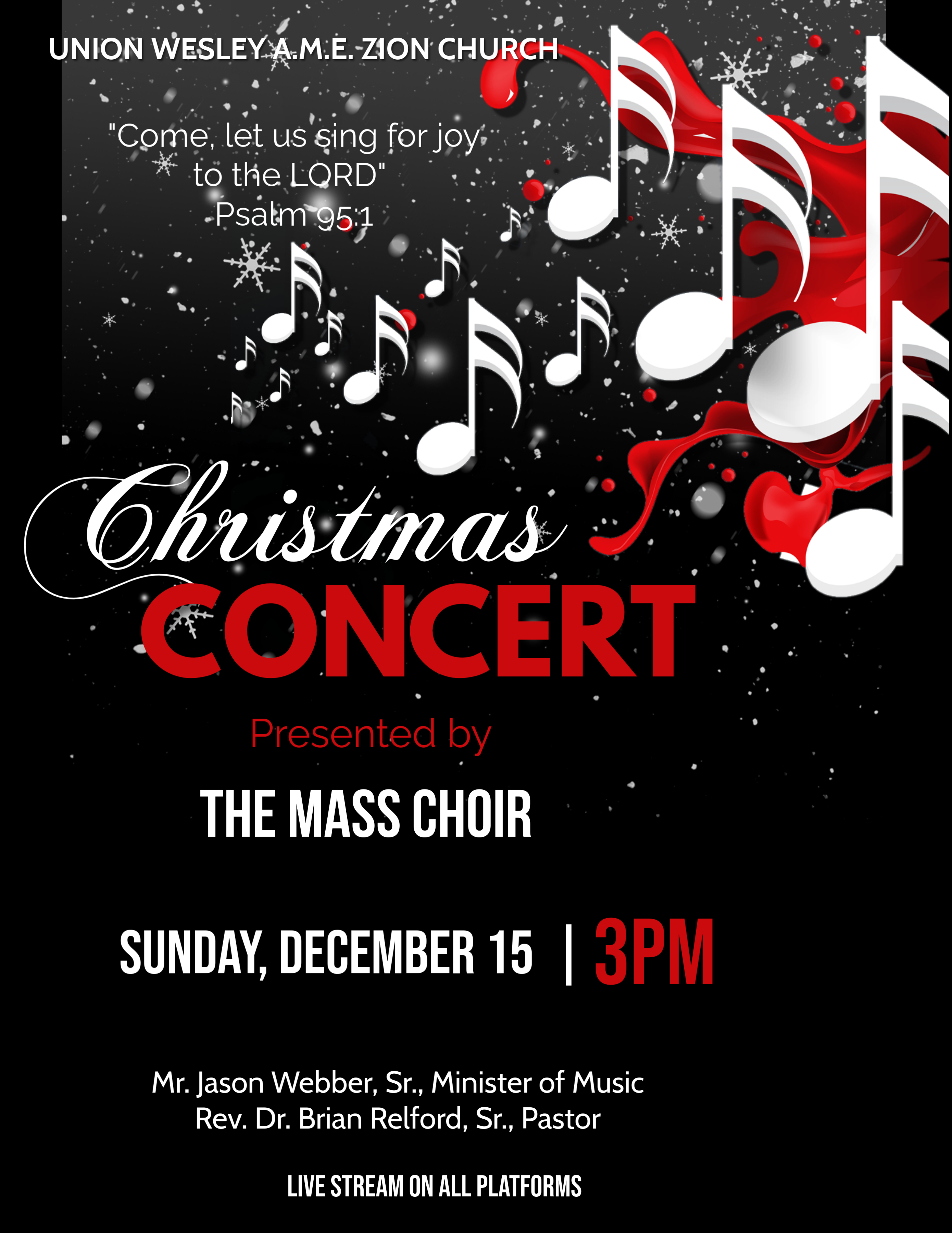 black christmas concert poster 1